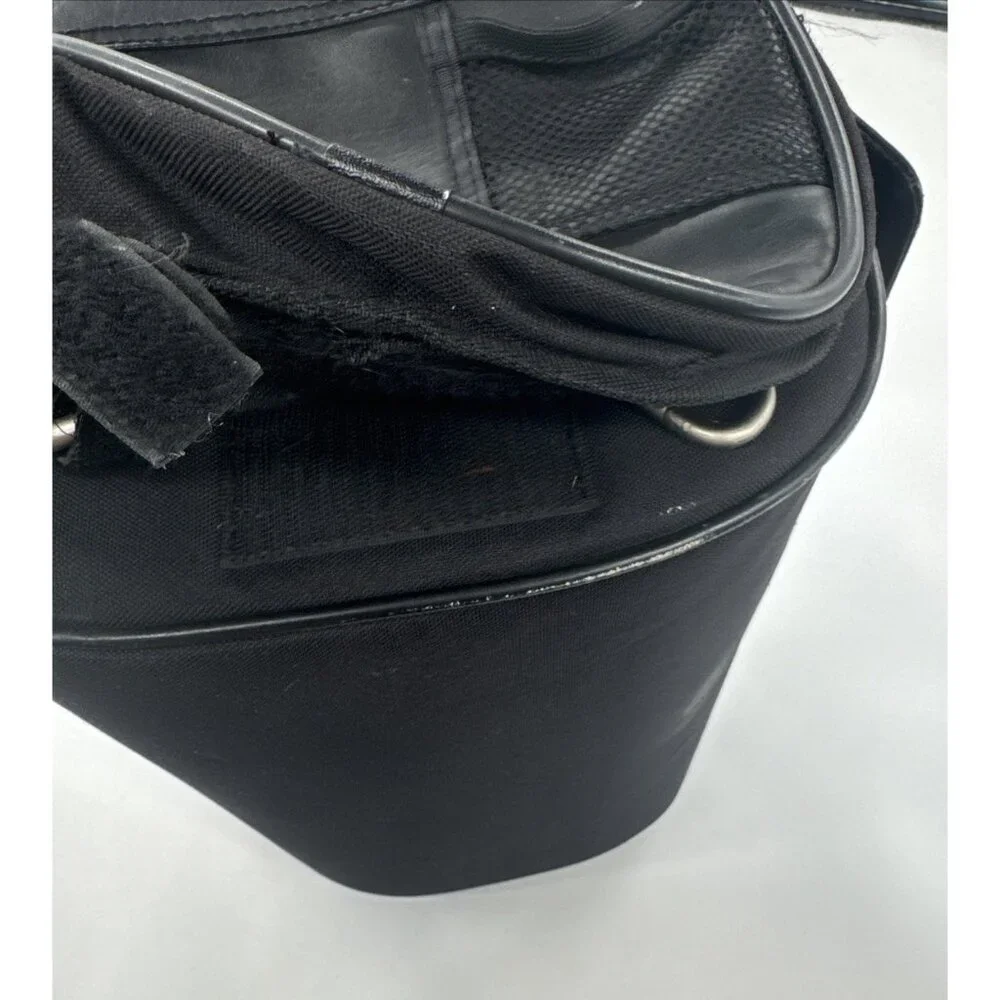 Kuryakyn Black Leather Motorcycle Tour Trunk Roll Bag Hard Case 4142 No Strap